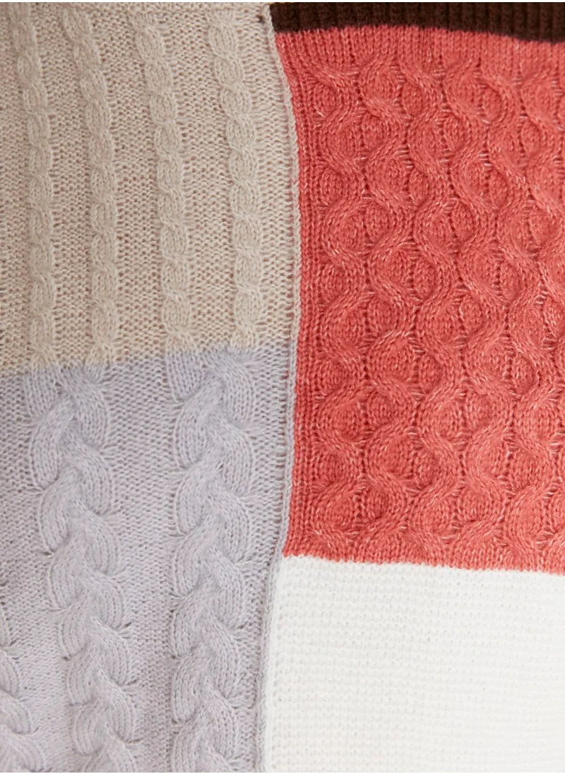 trendyol Color Block Knitted Sweater