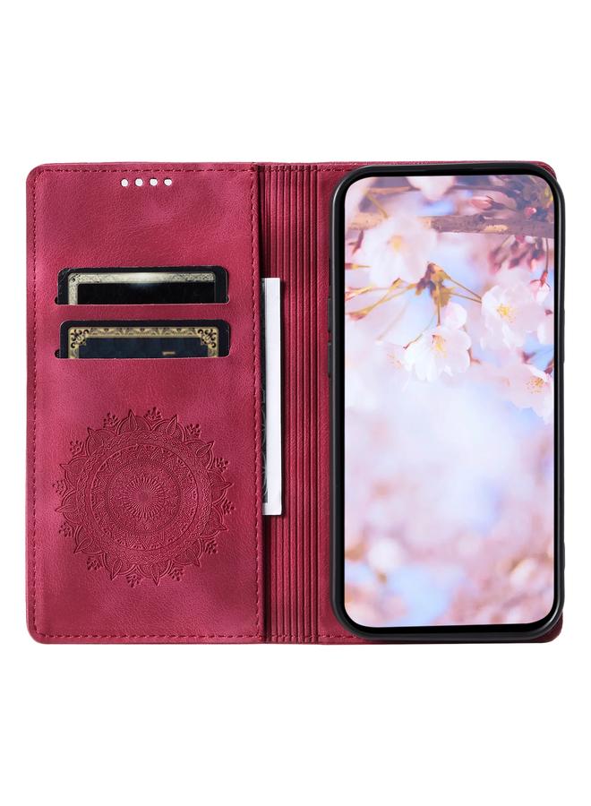 S-TOP Case For Samsung Galaxy A34 5G Totem Embossed Magnetic Leather Phone Case - Image 4