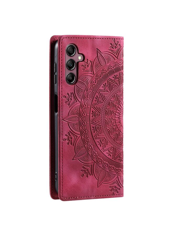 S-TOP Case For Samsung Galaxy A34 5G Totem Embossed Magnetic Leather Phone Case - Image 3