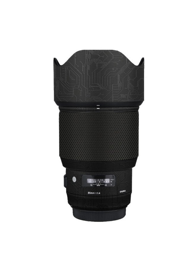 Walking Donkey Is Suitable For Horse 85F1.4 Art Protective Film Canon EF Mouth Carbon Fiber Color Skin 3M-Color:3M Carbon Fiber Black  - Image 2