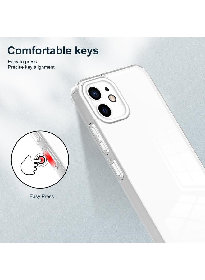 اس-توب جراب لهاتف iPhone 12 3 في 1 جراب هاتف شفاف من مادة TPU بلون إطار الكمبيوتر الشخصي - Image 5