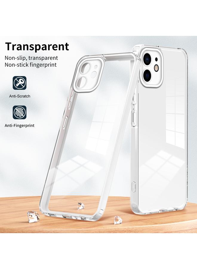 اس-توب جراب لهاتف iPhone 12 3 في 1 جراب هاتف شفاف من مادة TPU بلون إطار الكمبيوتر الشخصي - Image 2