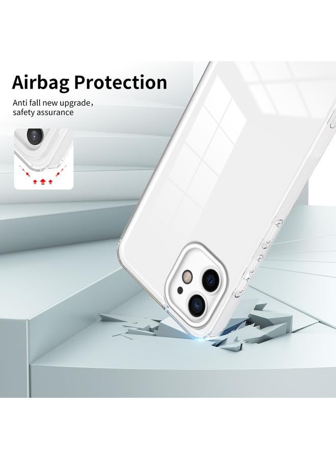 اس-توب جراب لهاتف iPhone 12 3 في 1 جراب هاتف شفاف من مادة TPU بلون إطار الكمبيوتر الشخصي - Image 3