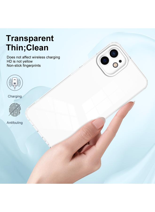 اس-توب جراب لهاتف iPhone 12 3 في 1 جراب هاتف شفاف من مادة TPU بلون إطار الكمبيوتر الشخصي - Image 4