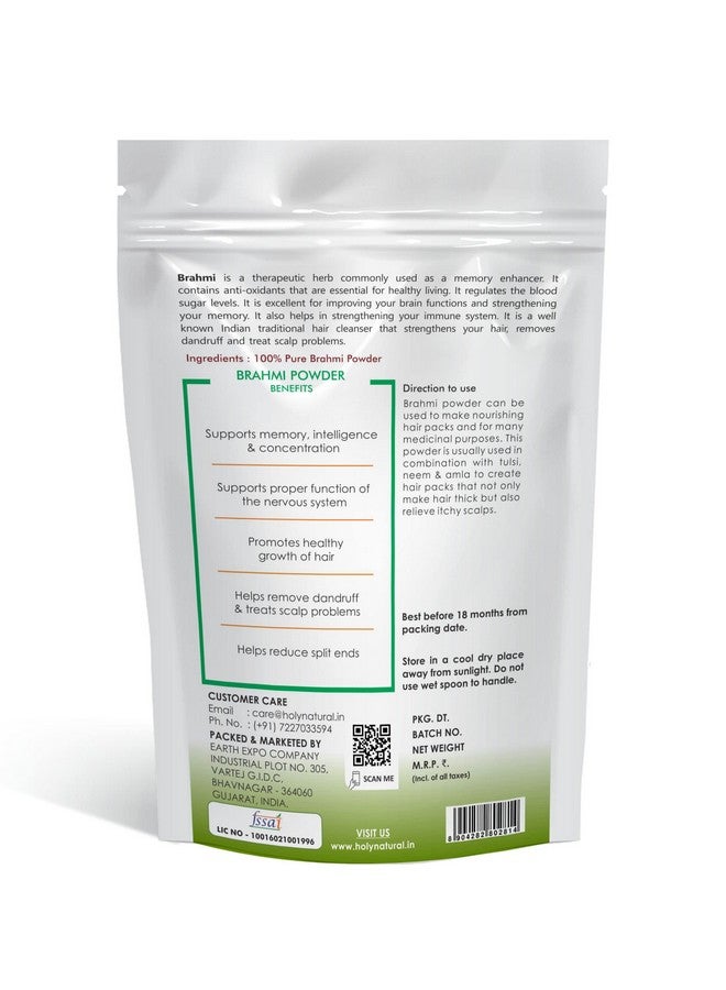 Holy Natural - The Wonder of World Holy Natural Brahmi Powder 100gm | For hair growth, Scalp treatment & skin care | Memory support, health wellness, Perfect for men & women. - Image 2