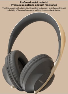 FlashHawk Over-Ear Bluetooth Wireless Headphone,3D Stereo Sound Gaming Headset, TF card/Wired/Wireless Mode Black Gold  - Image 5