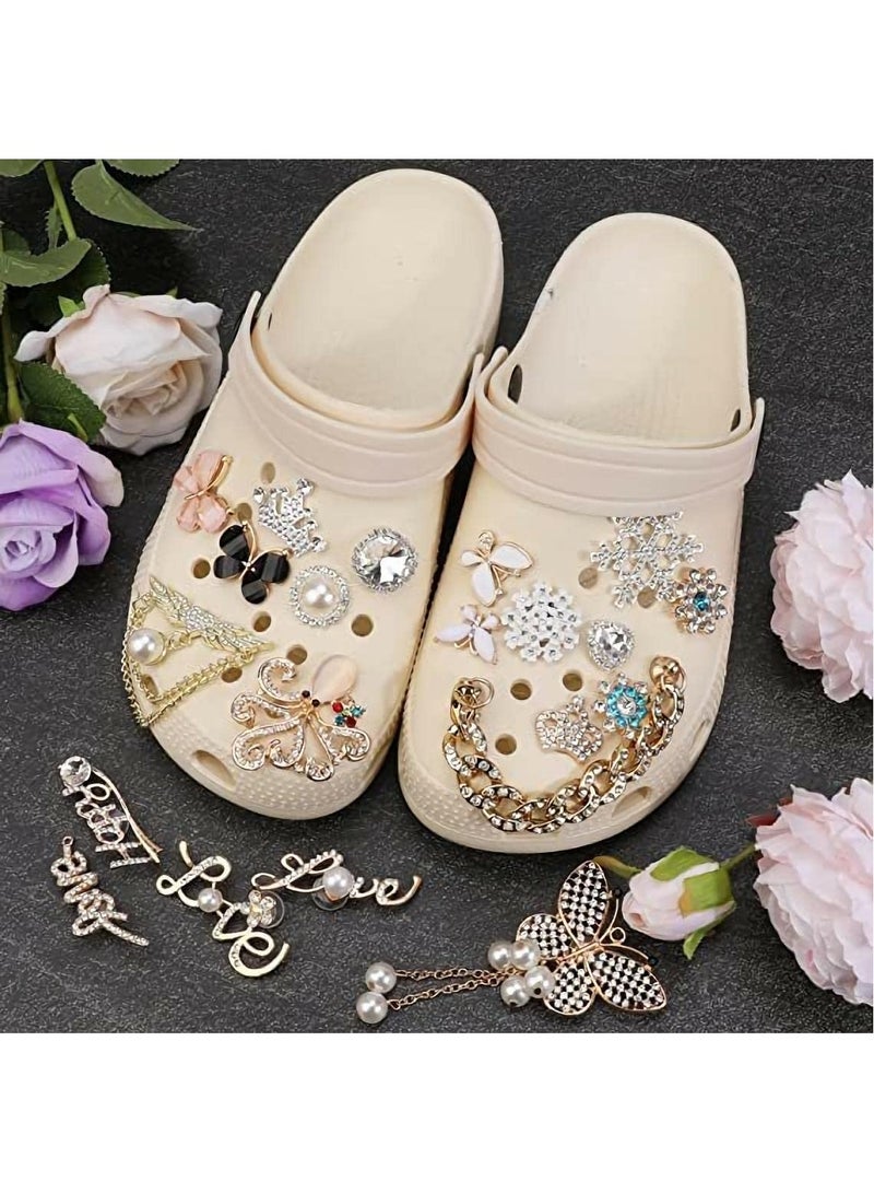 21 Pack Enamel Shoe Charms Bling Fits for Sandals Clog Fashion Crystal Rhinestone Jewelry Accessories Decoration Girls Women Party Favors Birthday Gifts - Image 3