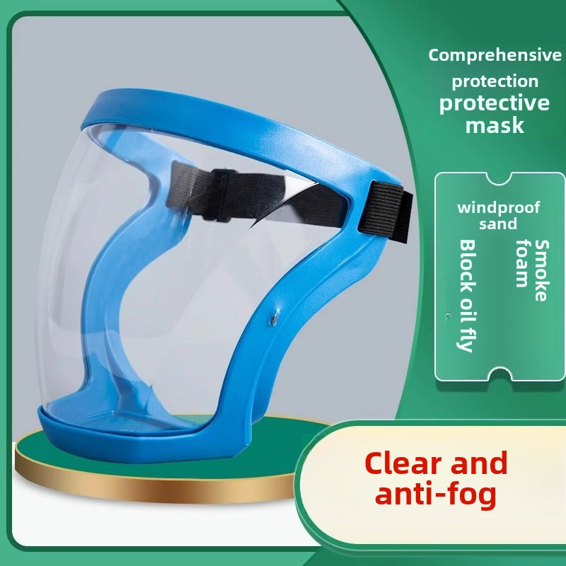 Generic Full Face Anti-Fog Safety Goggles Blue frame transparent sheet