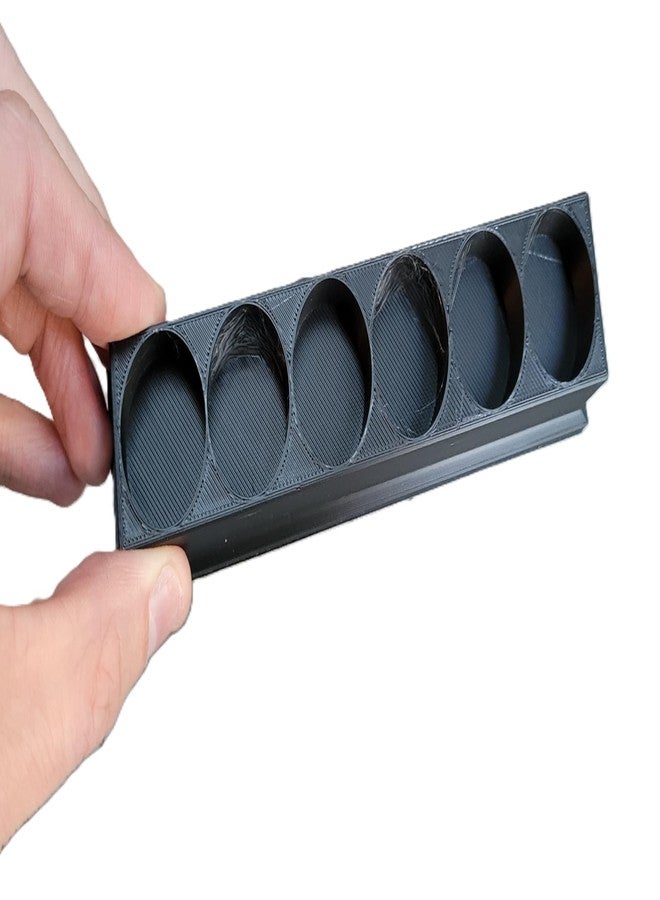 Znet3D Eye Drop Bottle Organizer Tray - 6-Slot Holder for Eye Drops Compact Storage Rack Made in USA by Znet3D (Black) - Image 2