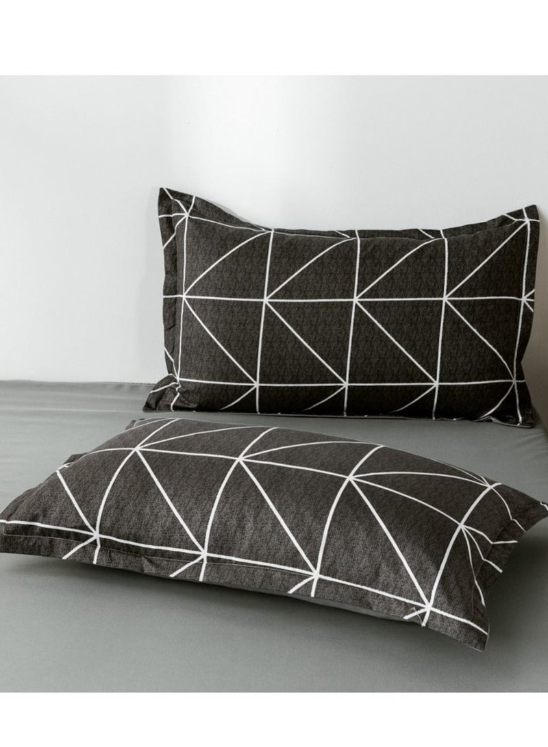 Sharpdo مجموعة شراشدوا من 4 قطع للسرير، غطاء لحاف ناعم من البوليستر، مع 1 غطاء لحاف 200*230 سم و1 شريحة مسطحة و2 غلاف وسادة - Image 4