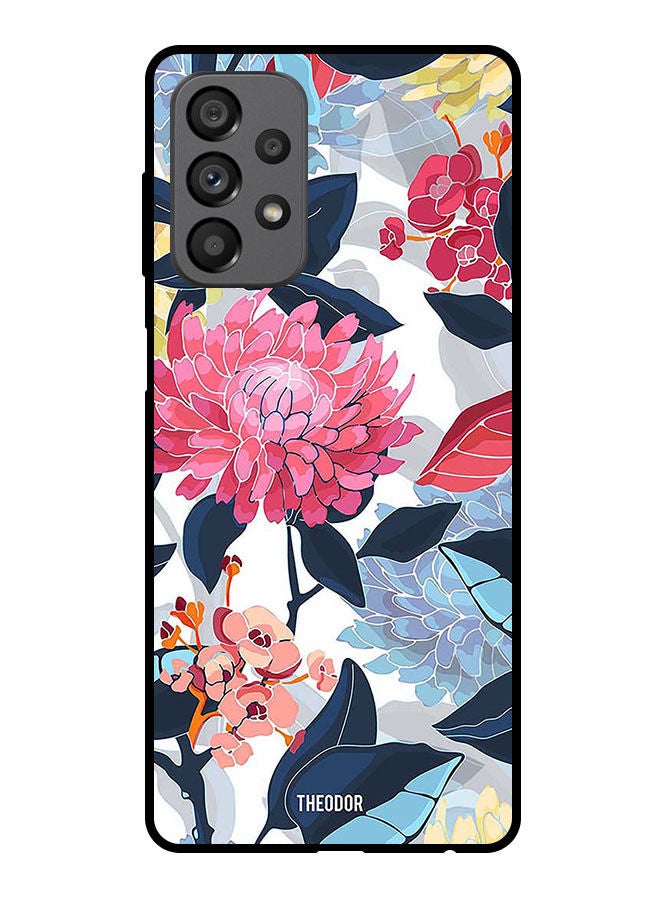 Theodor Protective Case Cover For Samsung Galaxy A23 5G Pink Flowers Paint - Image 1