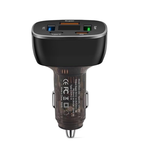 Mizi [2025 Upgraded] 90W USB-C Car Charger, 3-Port Fast Charging Adapter, Dual USB-C & USB-A Ports, PD3.0 & QC3.0,Compatible with iPhone, iPad, MacBook, Samsung Galaxy, Pixel, Android Devices – Black - Image 1