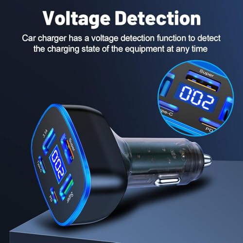 Mizi [2025 Upgraded] 90W USB-C Car Charger, 3-Port Fast Charging Adapter, Dual USB-C & USB-A Ports, PD3.0 & QC3.0,Compatible with iPhone, iPad, MacBook, Samsung Galaxy, Pixel, Android Devices – Black - Image 4