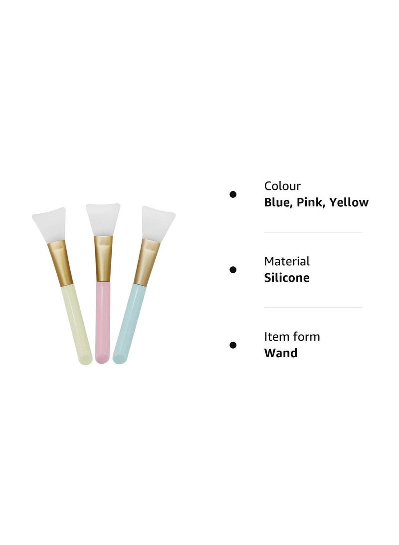 KHAJUL 3 Pack Silicone Face Mask Makeup Brushes, Facial Mask Brush Skin Care Beauty Tool Silicone Cosmetic Brush, Mud Mask Brush DIY Makeup Tool (Multicolor) - Image 5