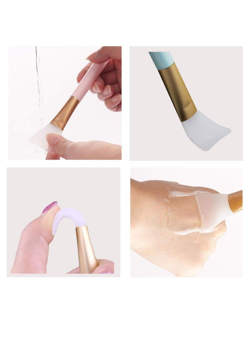 KHAJUL 3 Pack Silicone Face Mask Makeup Brushes, Facial Mask Brush Skin Care Beauty Tool Silicone Cosmetic Brush, Mud Mask Brush DIY Makeup Tool (Multicolor) - Image 4