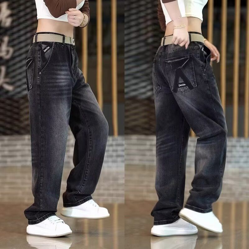 Unisex Classic Denim Jeans Loose Fit Daily Outdoor Wear - Image 5