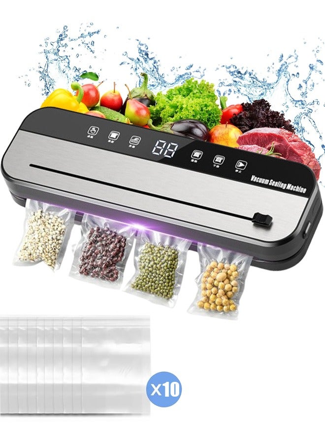VUCATIN Vacuum Sealing Machine Food Preservation Machine Dual-purpose Dry Wet Preservation Fully Automatic Sealing Machine with Dry &Moist 6 Modes Ultraviolet Sterilization Smart Touch Screen - Image 1