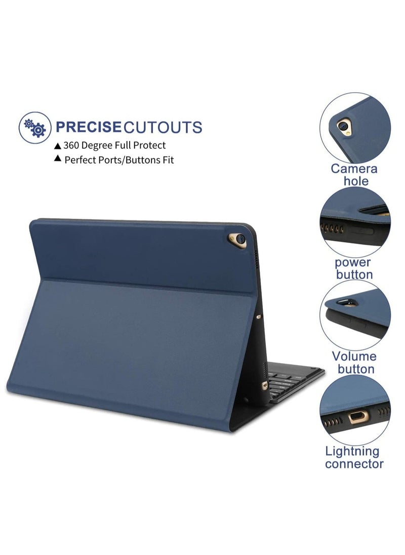 iPad Air 3rd Generation Case with Keyboard, Case with Pencil Holder and Touchpad, Wireless Keyboard with Bluetooth, Smart Folio Leather Cover for iPad Air 3 2020/iPad 8th/7th10.2 inch.