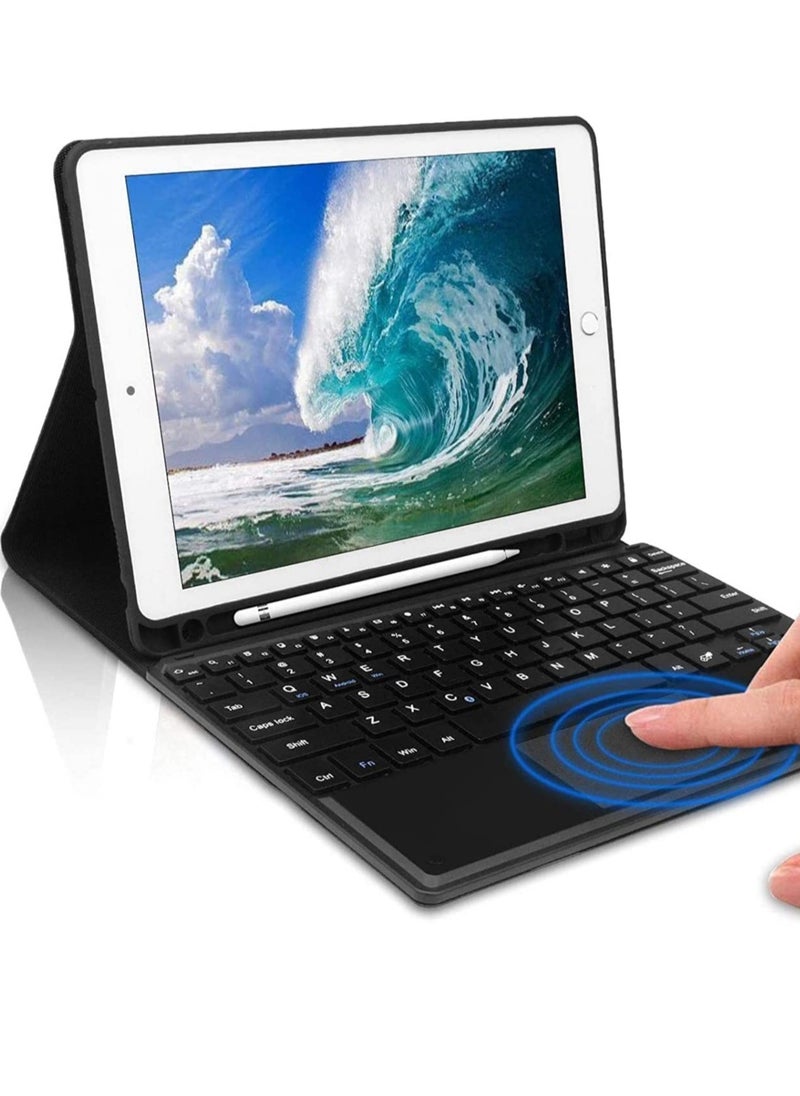 iPad Air 3rd Generation Case with Keyboard, Case with Pencil Holder and Touchpad, Wireless Keyboard with Bluetooth, Smart Folio Leather Cover for iPad Air 3 2020/iPad 8th/7th10.2 inch.