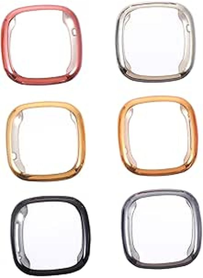 6Pcs Full Coverage HD Clear Screen Protector For Fitness Watch Electroplated Protective Covers - Image 1