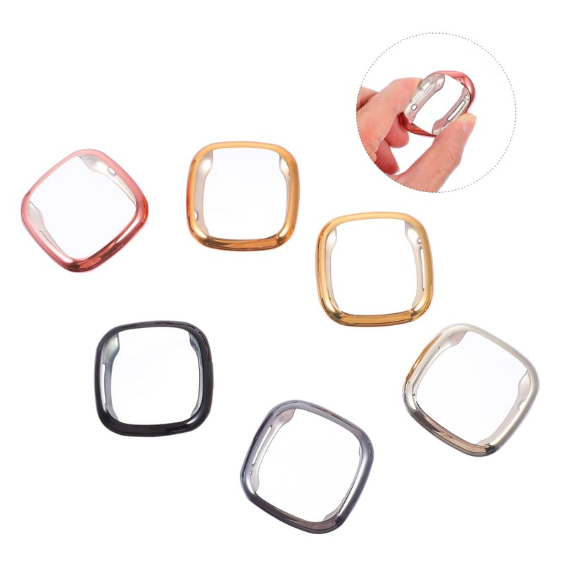 6Pcs Full Coverage HD Clear Screen Protector For Fitness Watch Electroplated Protective Covers - Image 4
