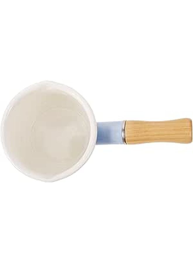 Mini Enamel Milk Pot 10cm Non Stick Saucepan For Butter Melting Stovetop Cooking - Image 1