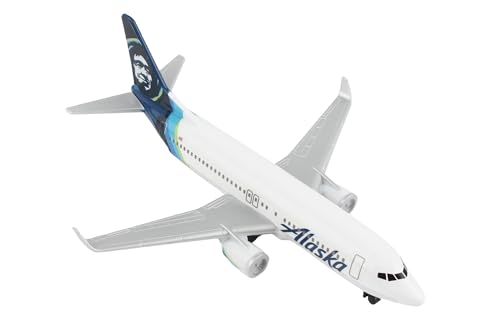 Daron Toy Airplane – Alaska Airlines – Die-Cast Metal Model Airplane Toy with Plastic Parts for Kids Ages 3+ - Image 2