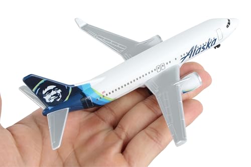 Daron Toy Airplane – Alaska Airlines – Die-Cast Metal Model Airplane Toy with Plastic Parts for Kids Ages 3+ - Image 4