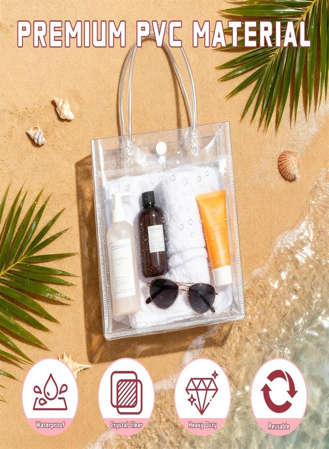 BadenBach 16 PCS Clear Gift Bags with Handle,9.84" x 9.84" x 3.54",Large Transparent Plastic Gift Wrap Bag Reusable Clear Party Favor Goodie Bags for Boutique Wedding Birthday Baby Shower Father's Day - Image 4