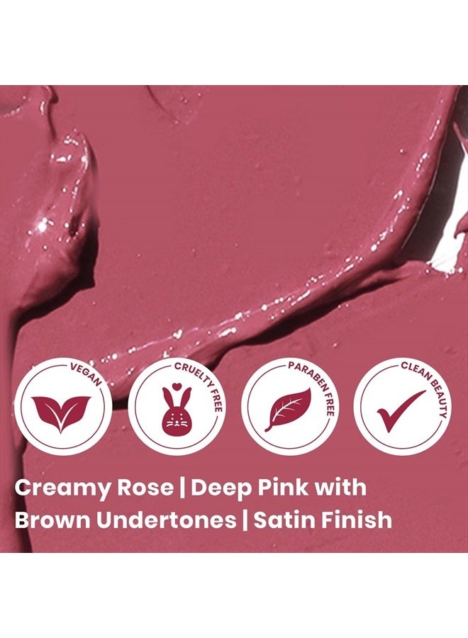 True + Luscious Super Moisture Lipstick – Clean, Vegan and Cruelty Free – Lasting Hydration for Dry Lips with a Sheer Finish – Creamy Rose - Image 2