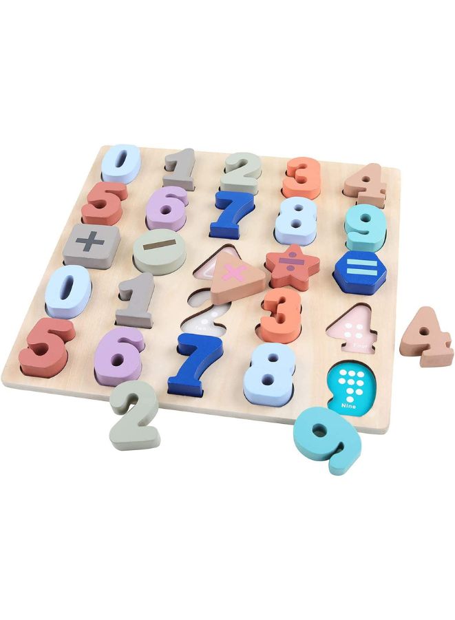 Large Alphabet Upper Case Letter and Number Wooden Puzzle Learning Educational Board Toys for Kids, Pack of 2 - Image 3