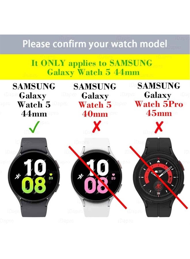 iDaPro Screen Protector for SAMSUNG Galaxy Watch 5 44mm Smartwatch [4 Pack], iDaPro Tempered Glass Anti-Scratch Bubble-Free Easy Installation - Image 2