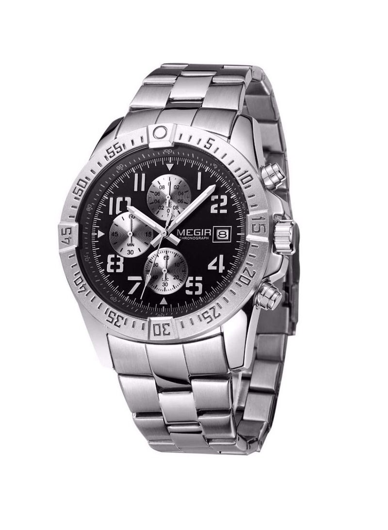 MEGIR Casual Watch for Men Analog Stainless Steel -2030 - Image 1