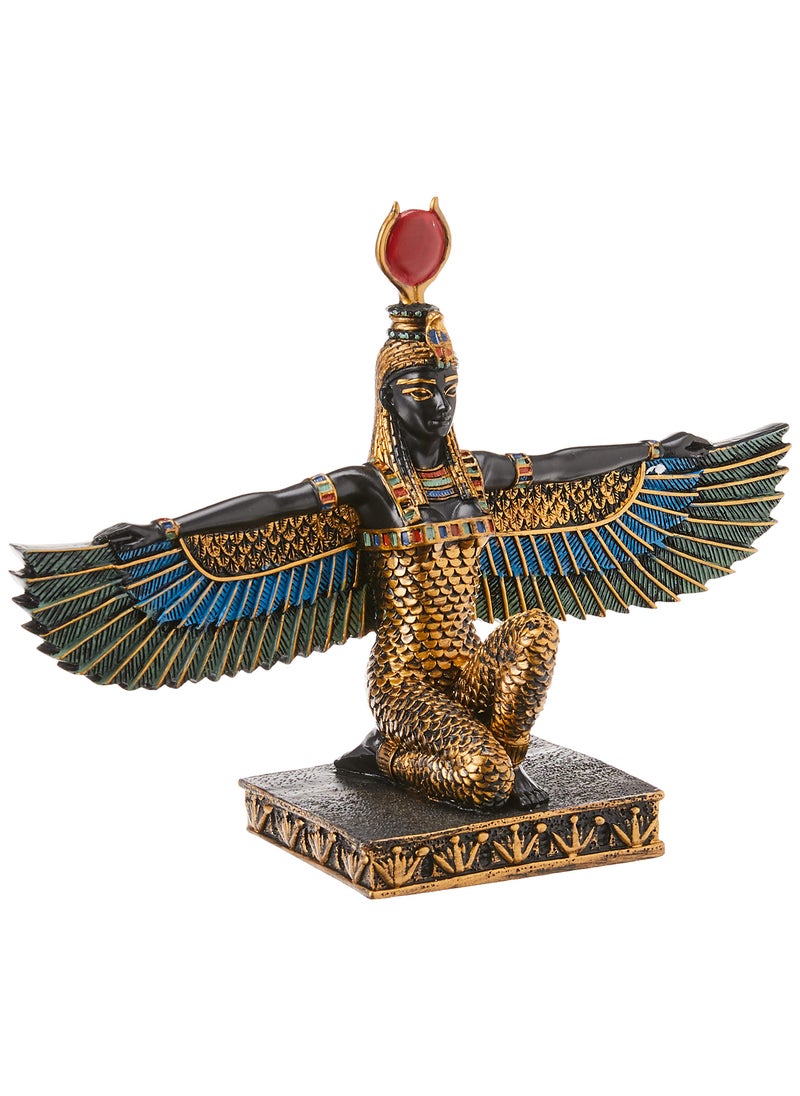 Design Toscano Design Toscano Isis Woman Diety of Beauty Egyptian Decor Figurine Statue 8 inches wide 6 inches tall Cast Stone Resin Full Color Paint 