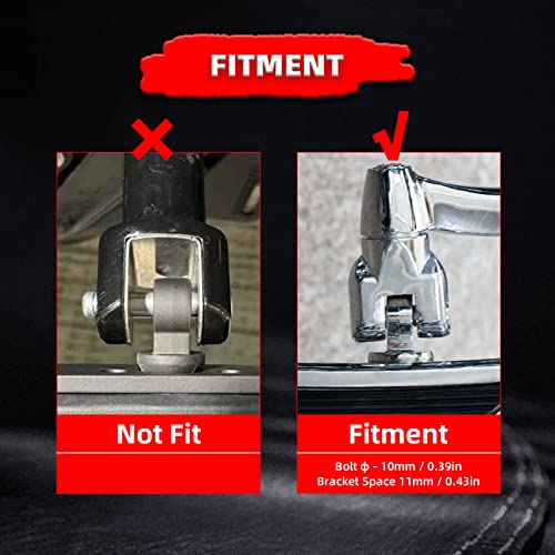 FATECIM Motorcycle Mini Floorboards Foot Pegs Pedals Rests with Male Mount Adapters for Harley Dyna Fat Bob Touring Road Glide Street Glide Sportster 883 Fat Boy Chrome - Image 2