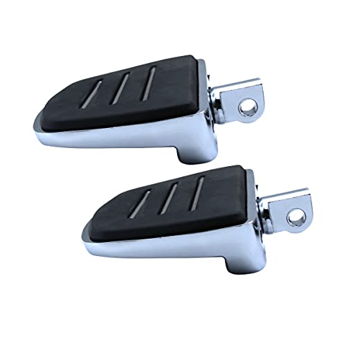 FATECIM Motorcycle Mini Floorboards Foot Pegs Pedals Rests with Male Mount Adapters for Harley Dyna Fat Bob Touring Road Glide Street Glide Sportster 883 Fat Boy Chrome - Image 4
