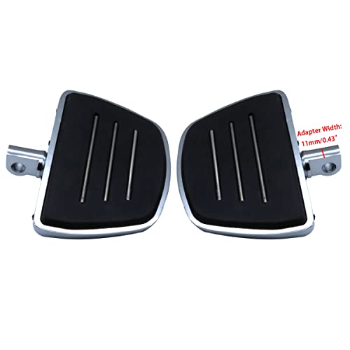 FATECIM Motorcycle Mini Floorboards Foot Pegs Pedals Rests with Male Mount Adapters for Harley Dyna Fat Bob Touring Road Glide Street Glide Sportster 883 Fat Boy Chrome - Image 3
