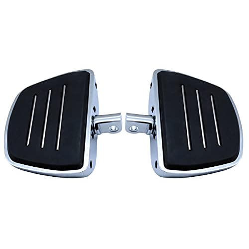 FATECIM Motorcycle Mini Floorboards Foot Pegs Pedals Rests with Male Mount Adapters for Harley Dyna Fat Bob Touring Road Glide Street Glide Sportster 883 Fat Boy Chrome - Image 1