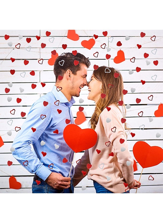 Heart Table Confetti,2.1oz Valentine's Day Metallic Foil Heart Confetti Sequin for Valentine's Day Wedding Bridal Shower Birthday Party Decoration Supply - Image 4