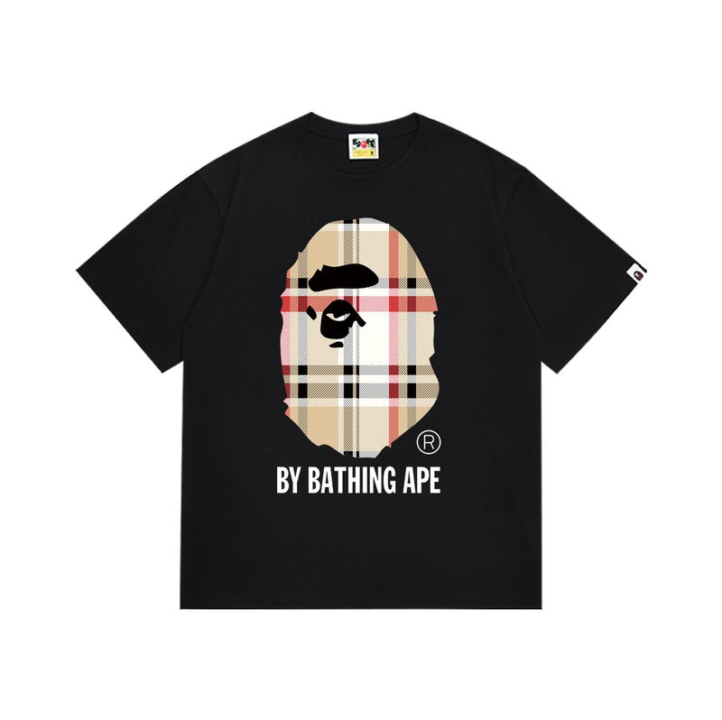 بايب تي شيرت BAPE صيفي 2026 بتصميم رأس القرد ونمط التمويه - للرجال والنساء - Image 1