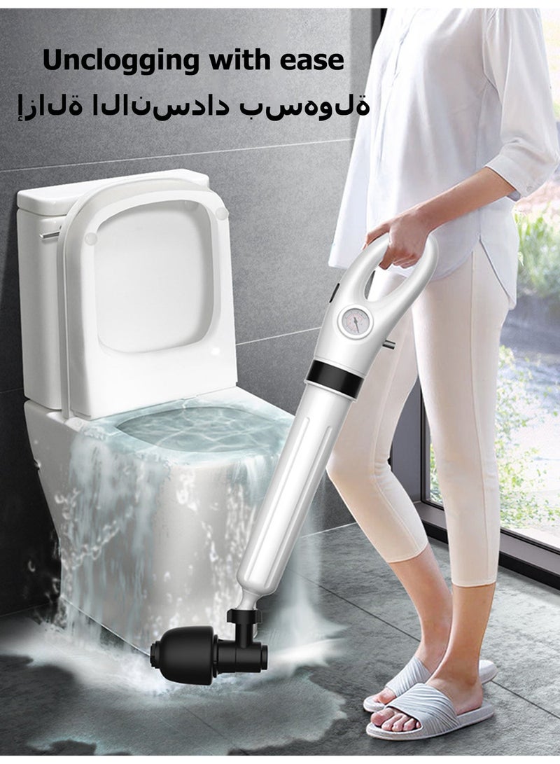 Halamine Toilet Plunger,Toilet air plunger ， Electric Toilet Clog Remover Drain Unblocker, High Pressure Air Drain Blaster, Cordless Powerful Pneumatic Dredge Unclogger Cleaner for Bathroom/Bathtub/Floor Drain/Sewer/Clogged Pipe - Image 2