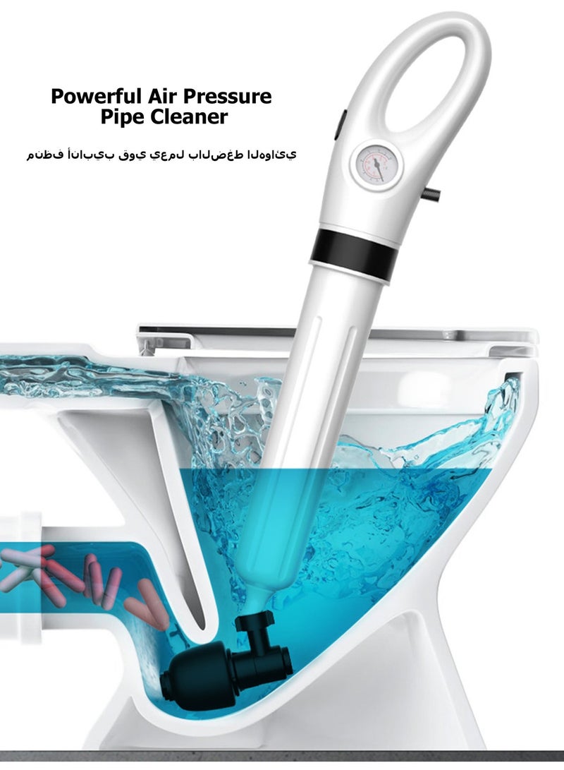 Halamine Toilet Plunger,Toilet air plunger ， Electric Toilet Clog Remover Drain Unblocker, High Pressure Air Drain Blaster, Cordless Powerful Pneumatic Dredge Unclogger Cleaner for Bathroom/Bathtub/Floor Drain/Sewer/Clogged Pipe - Image 4