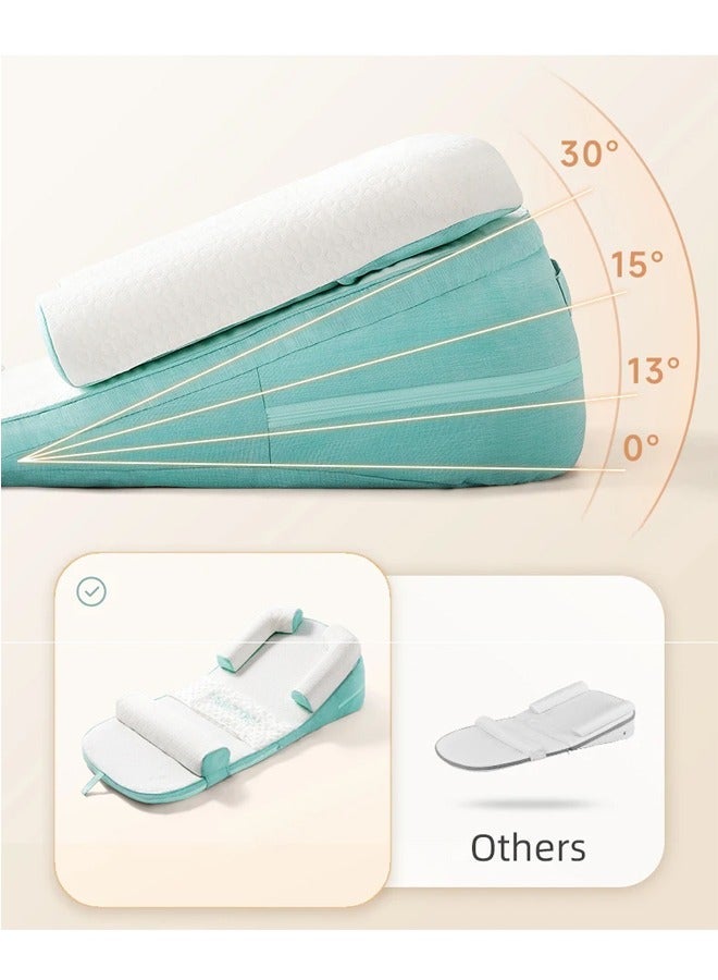 Aissiora Adjustable Nursing Pillow for Breastfeeding Infant Anti-Spit Milk Slope Mat Memory cotton Supportive Cushion Multi-Functional and Multi-Layer Posture Support Pillow Can Adjust Height Geometric Design - Image 3