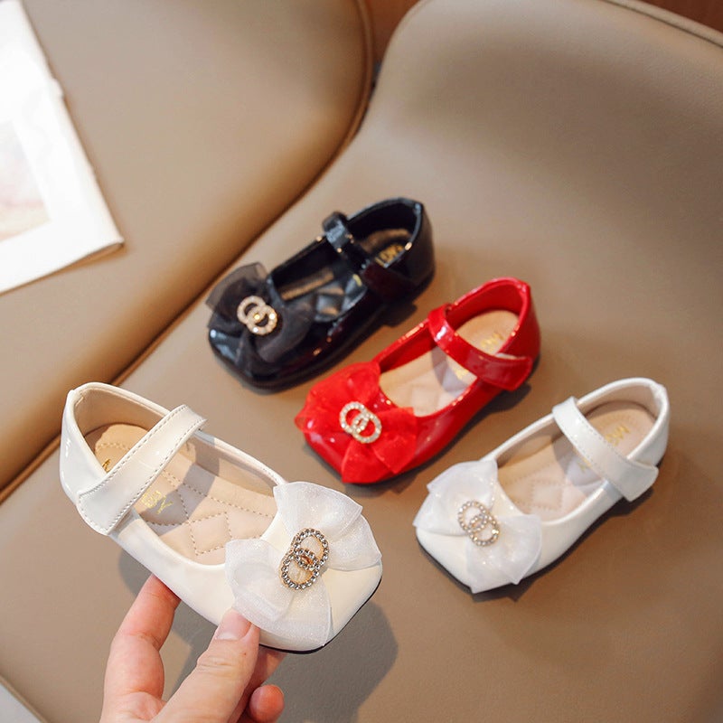 Girls' Shoes 2026 New Style Baby Fashion Princess Flats Soft Sole Korean Style Girls' Shoes Children'S Small Leather Shoes - Image 3