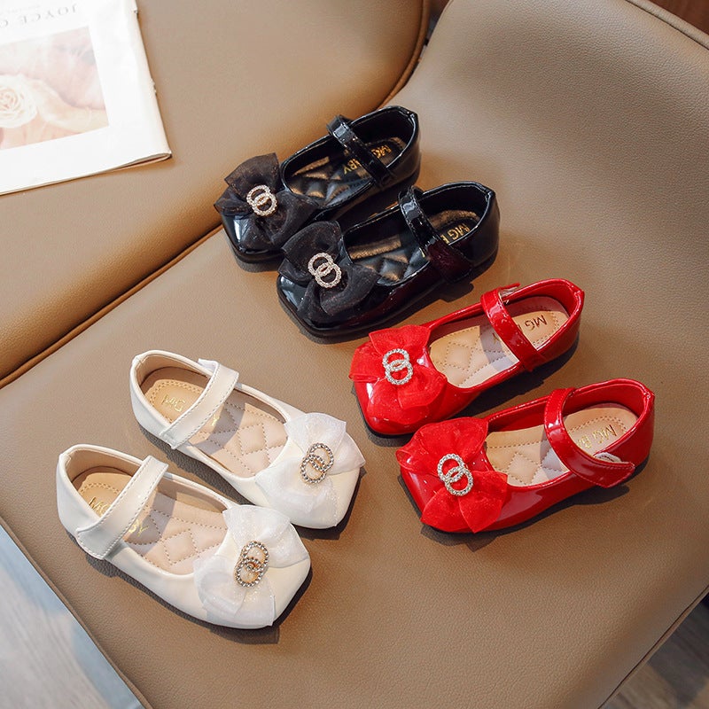 Girls' Shoes 2026 New Style Baby Fashion Princess Flats Soft Sole Korean Style Girls' Shoes Children'S Small Leather Shoes - Image 2