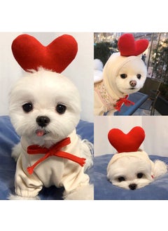Generic Cute Heart Two-Legged Dog Winter Outfit Love sweater (drawstring) 