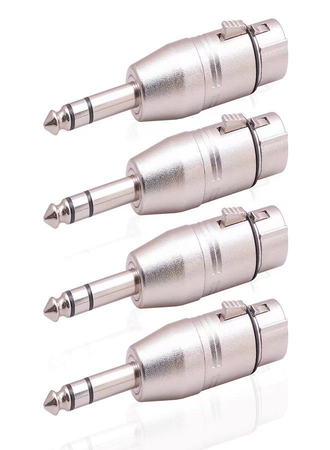 Smithok 4 Pack XLR Female to 1/4" TRS Adapter, Balanced Female XLR to Quarter Inch 6.35mm Male Adapters - Image 1