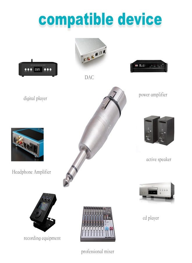 Smithok 4 Pack XLR Female to 1/4" TRS Adapter, Balanced Female XLR to Quarter Inch 6.35mm Male Adapters - Image 3