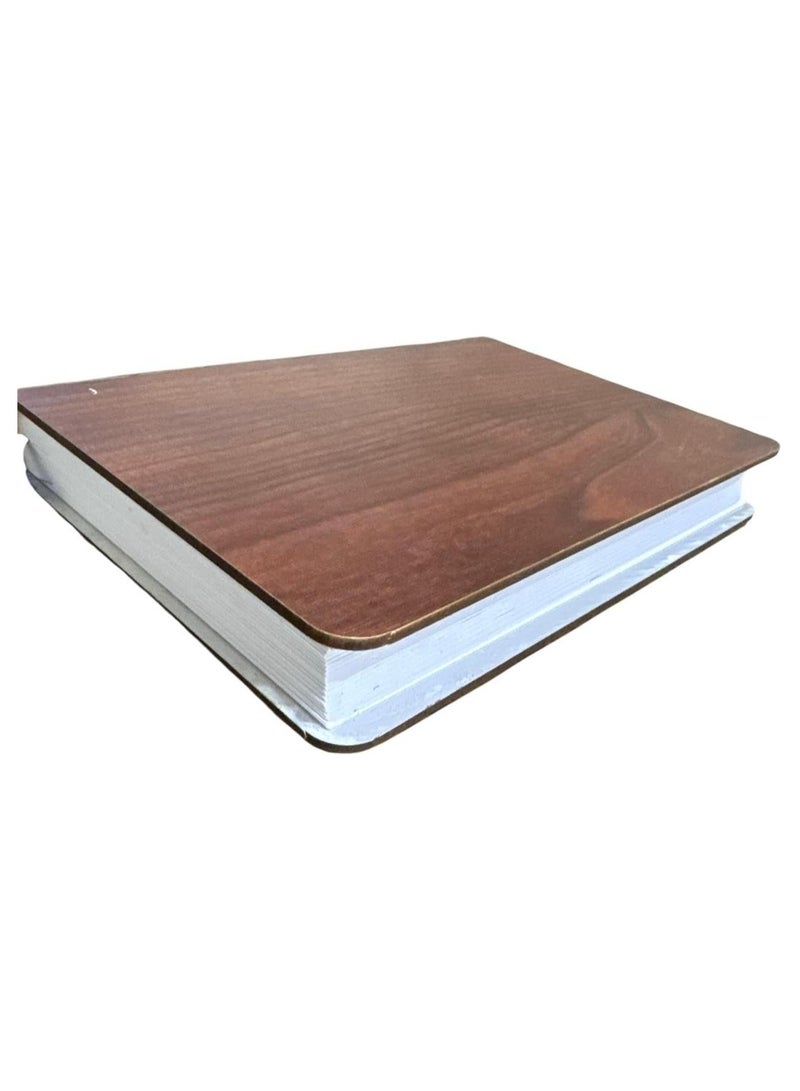 Holy Quran with a wooden cover, size 14 x 20, white paper, dark brown color - Image 3