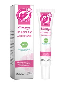 Azelaic Acid Serum 12% - Facial Serum with Niacinamide & Vitamin C - Redness Relief, Dark Spot Corrector - Hyaluronic Acid & Niacinamide for Acne & Rosacea - Balances Excess Sebum (20g)